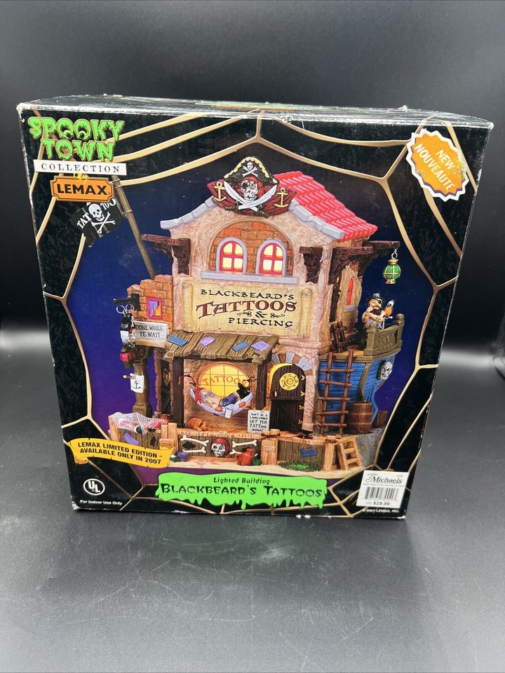 New/Lemax BLACKBEARD'S TATTOOs & PIER Lighted Spooky Town 75551