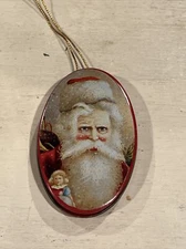 Vintage *1985* ENESCO Mrs. Grossman's Paper Co SANTA CLAUS Christmas TINS