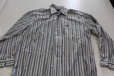 Faconnable Multi Stripe LONG SLEEVE SHIRT Pocket 16.5 x 34/35 L Large