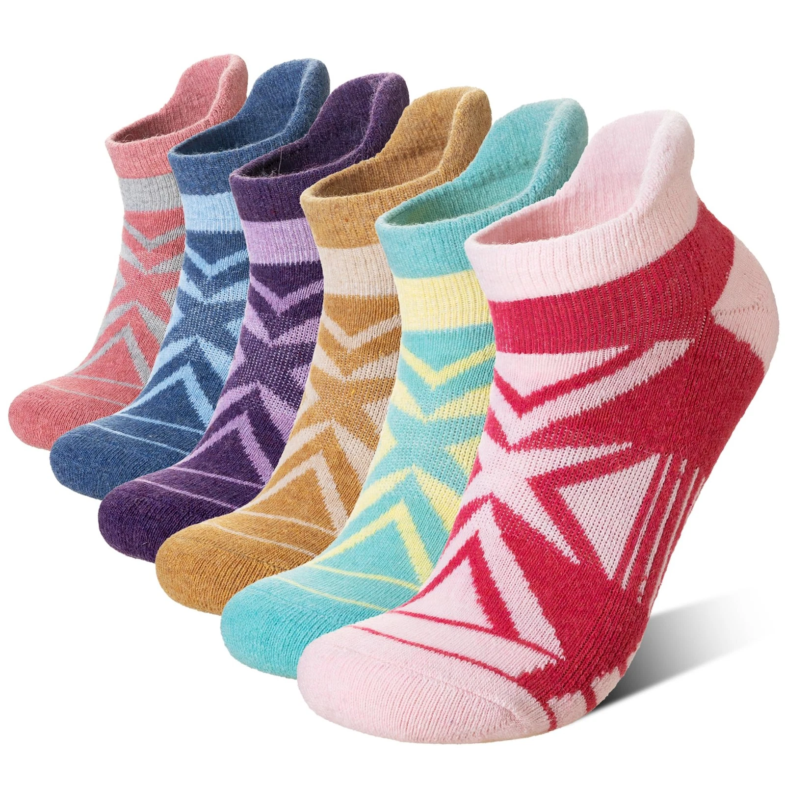 Eyean Merino Wool Ankle Running Socks Men Women Hiking Medium, Mixed Color a