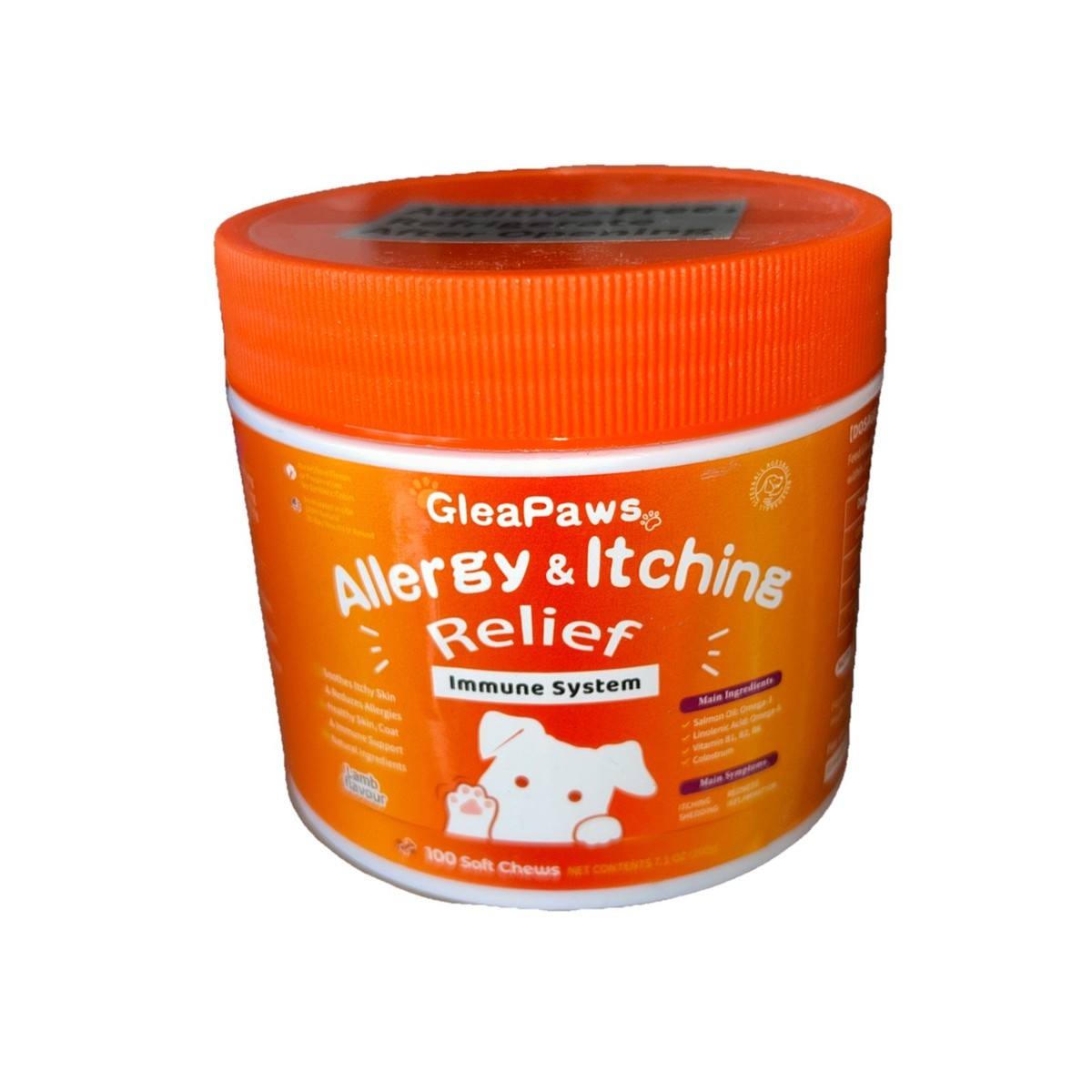 GleaPaws Dog Allergy and Itch Relief Supplement - Salmon Oil Omega