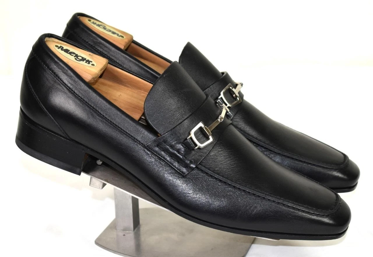 CHAUSSURES MOCASSINS NEUFS GUCCI Lifford noir avec ton argent Horsebit 11,5 US 12 D