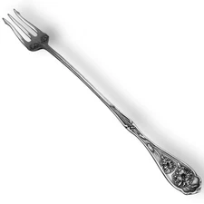 Carnation Silver Plate by W.R. Keystone / Oneida Long 8 1/4" Handled Pickle Fork