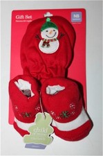 NWT CARTERS BABYs Snowman Mittens, Snowflakes Booties clothes Size NB Newborn