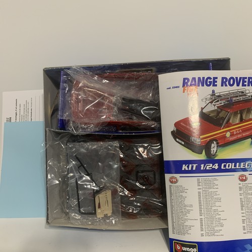 Kit Modelo Metal Burago Rojo Range Rover Bomberos Aeropuerto Bomberos Escala 1:26 - Imagen 5 de 5