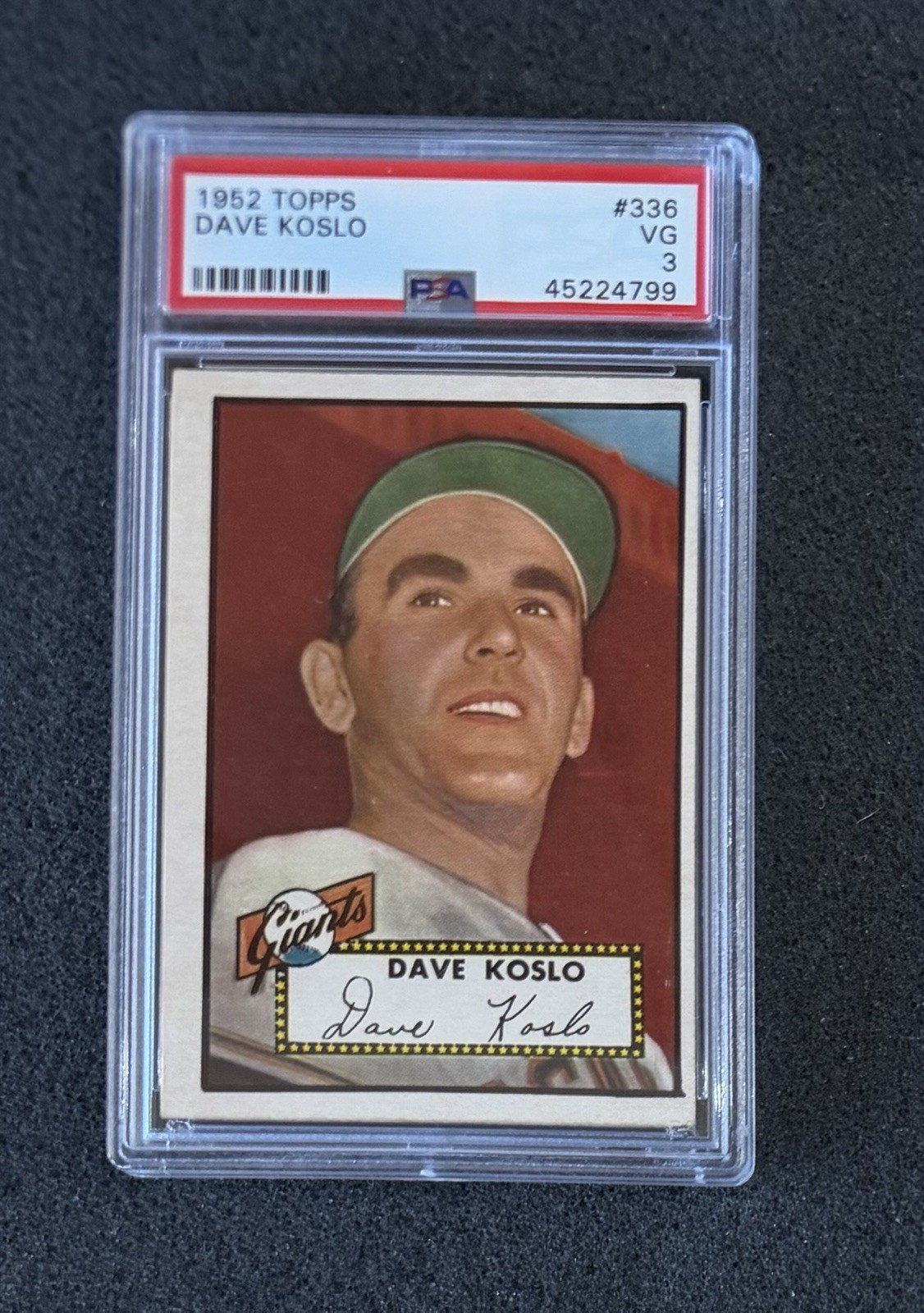 1952 Topps - #336 Dave Koslo - PSA 3