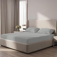 Image of Luxury 100% Egyptian Cotton Fitted Sheet 400 Thread Count 25cm Deep OR 35cm Deep