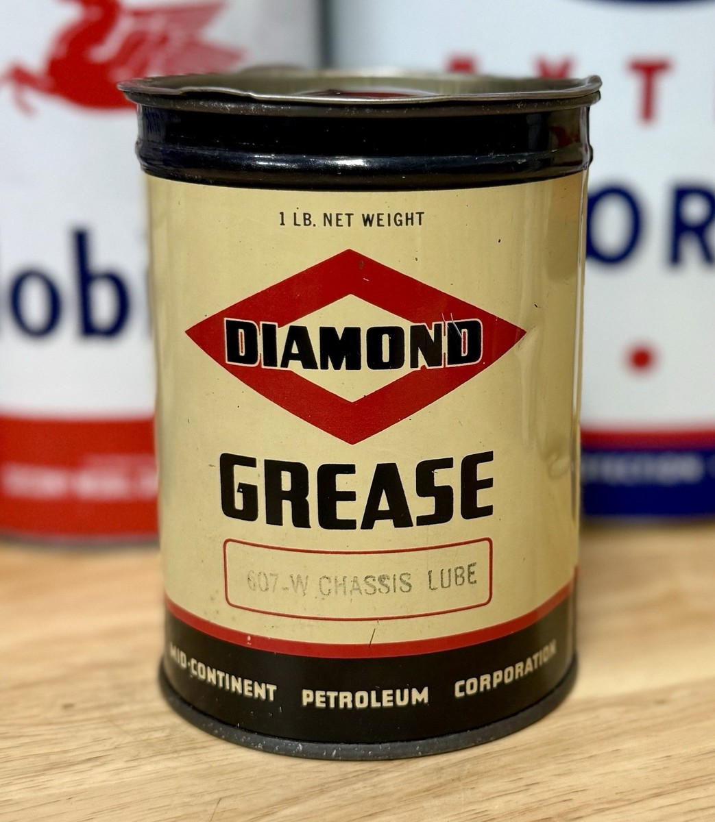Vintage Diamond Grease Can 1lb Nearly FULL | eBay
