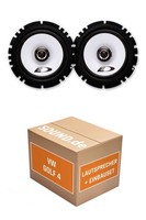 Lautsprecher Boxen Vorne Alpine SXE-1725 FüR Vw Golf 4 Kompaktwagen 2X Tief-Mitt