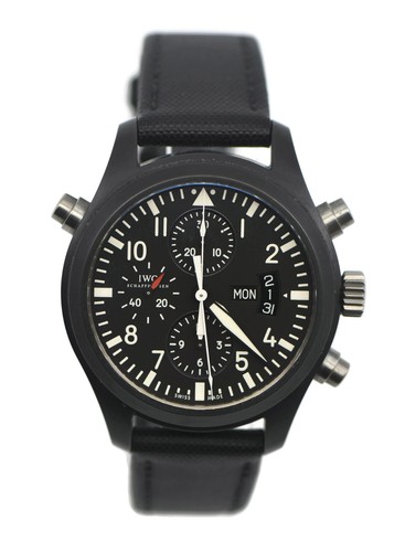 IWC Pilot Double Chronograph Ceramic Watch IW378601