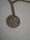 1942 Walking Liberty Half Dollar  Silver Coin Watch Chain C2 — photo 2