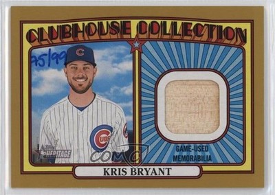 2021 Heritage High Number Clubhouse Collection Relics Gold 95/99 Kris Bryant 1q7