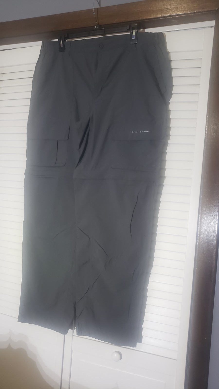 Columbia Mens Gray Omni-Shield Convertible Pants