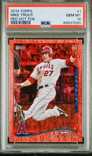 2014 Topps Los Angeles Angels Mike Trout #1 Red Hot Foil PSA 10💎🔥