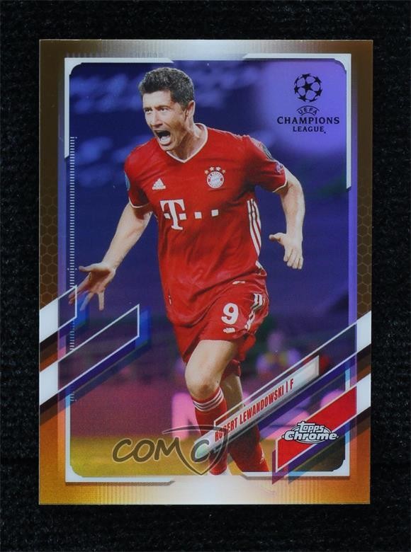 2020-21 Topps Chrome UCL Gold Refractor 39/50 Robert Lewandowski #50 04ae