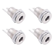 Fancasee (4 Pack) 5.5mm x 2.5mm Female DC Power Jack Socket Panel Mount 2...
