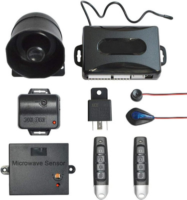 Universal Car Security Alarm with Keyless Entry System, 2 Remote Transmitters, 6