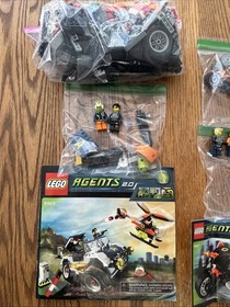 LEGO Agents 2.0 8969 4-Wheeling Pursuit + 8967 Gold Tooths Getaway 100% Complete