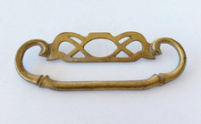 Vintage Drawer Pull Handle Cabinet Solid Brass 5.5" Wide 3.25" CTC