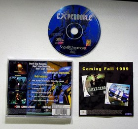 Expendable Sega Dreamcast Video Game 2 Player Co-Op Action Shooter