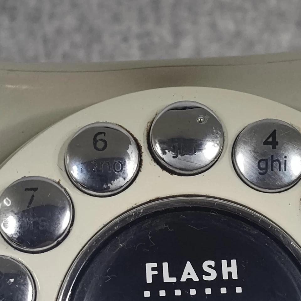 Polyconcept Bolso de Mano Teléfono Marfil Cromo Teléfono RJ11 Tono/Pulso Remarcación Flash Foto 3 de 4