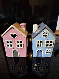 Village Pottery Tealight Candle Holder Ceramic Country House Cottage Ornaments