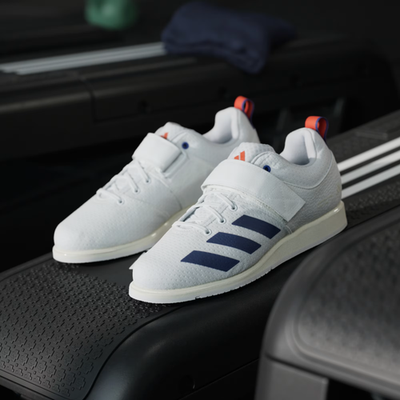 Adidas Powerlift 5 Weightlifting Shoes Mens Size 12 White Blue Orange JP9878 New Adidas Powerlift 5 Weightlifting Shoes White Blue Orange  main image 3