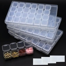 Diamond Painting Bead Storage Containers, 3 Pack 84 Slots Plastic Craft Organize