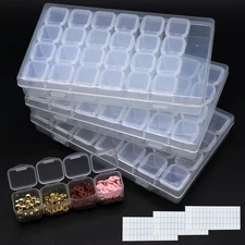 Diamond Painting Bead Storage Containers, 3 Pack 84 Slots Plastic Craft Organize