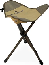 Black Sierra Folding Hunting Stool W/Shoulder Strap Supports 225 Lbs, Lightweigh