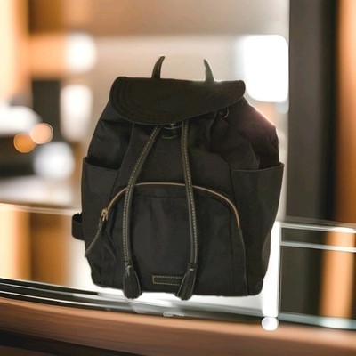Vintage Dooney & Bourke Backpack Midnight Blue w Brown  display picture 2
