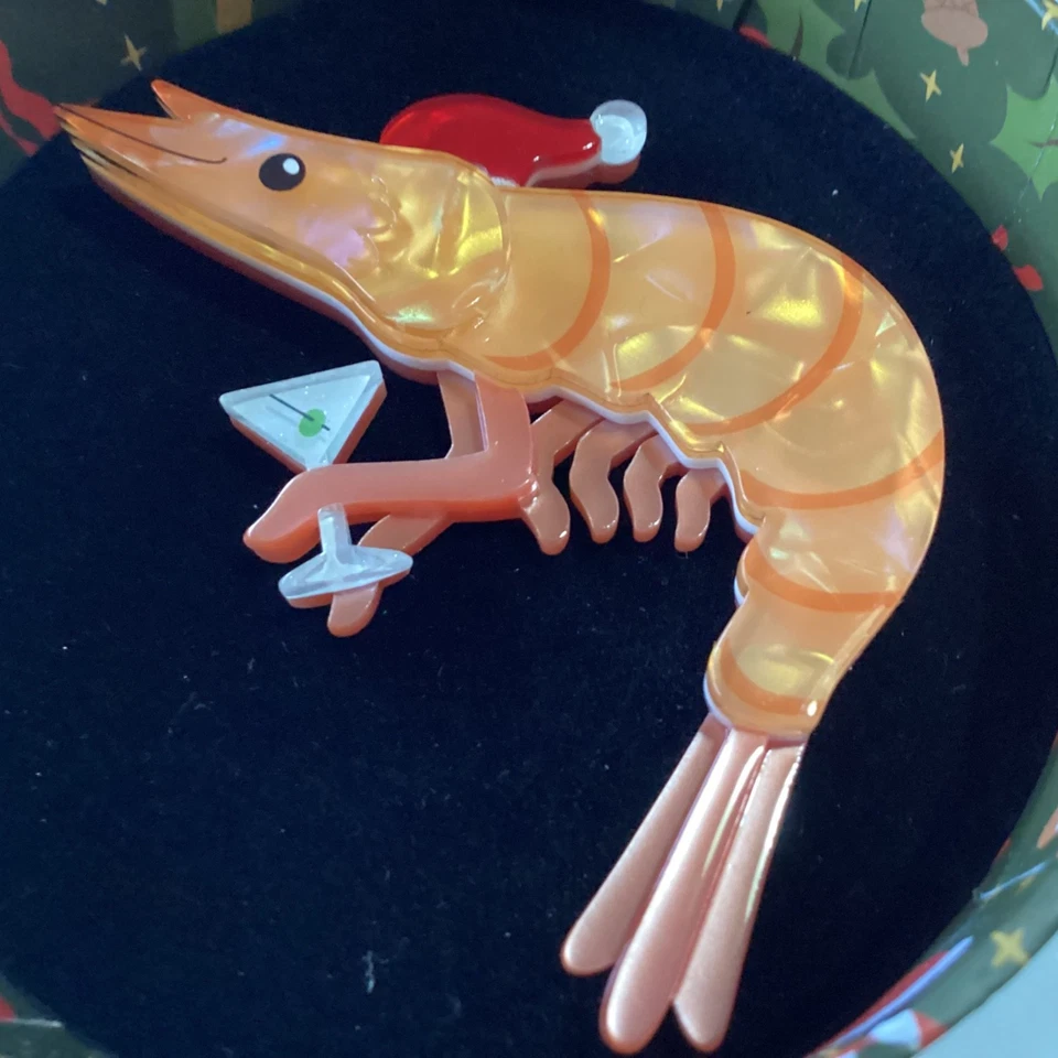 Broche Firstwilder - Pascal el Gambón - Camarones - Navidad - Colección Feliz 2025 Foto 2 de 4