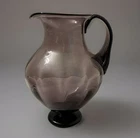 HTF Blenko Glass #5828L Mulberry Pitcher-1 Year Color & Design Husted Etched