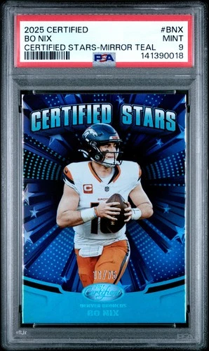 2025 PANINI CERT CERT STARS MIRROR TEAL #BNX BO NIX ROOKIE RC 11/75 PSA 9