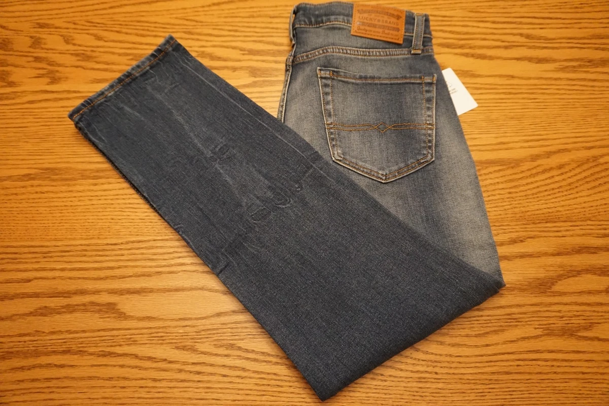 Jean Homme Lucky Brand Taille 38 - Coupe Slim Bootcut, Longueur 30 Pouces, Bleu, Occasion Très Bon état