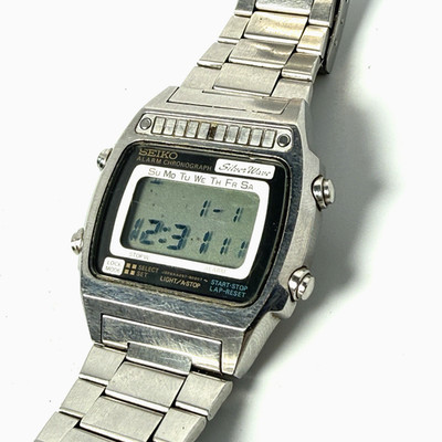 Vintage Seiko Silver Wave Digital 1981 Watch A257-5020 W/ Band