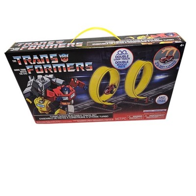 Transformers Turbo Speed Buildable Double Loop Track Set Kit New Optimus Prime