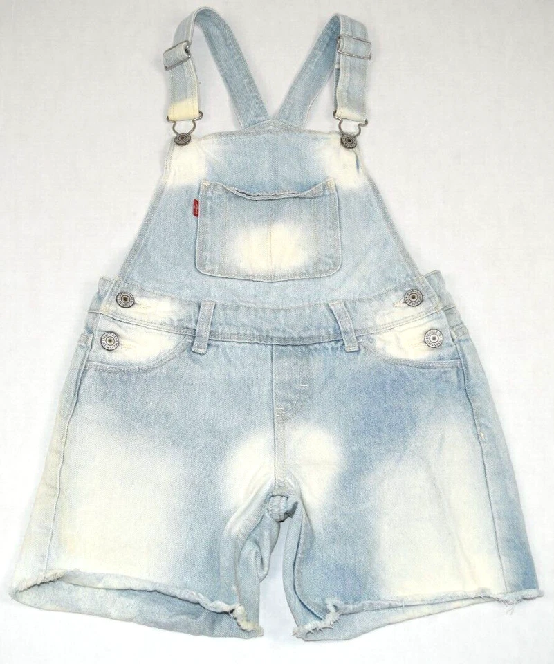 Vintage Levis Denim Shortal Size 8 S/M 90s Light Blue Wash White Rabbit Color - Image 2 of 4