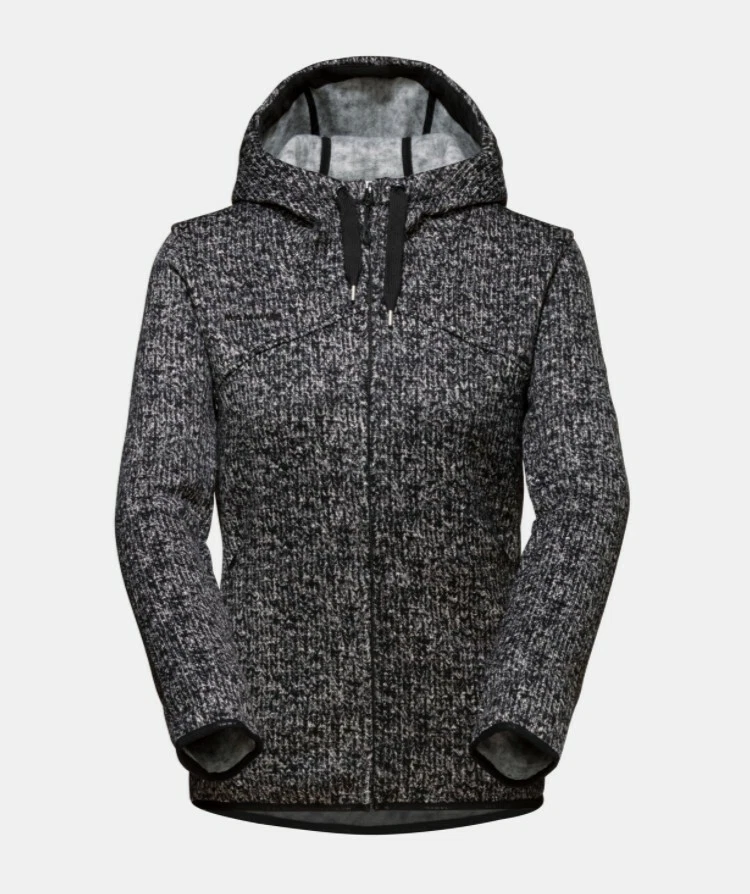 Mammut Damen Strickfleecejacke Strickjacke Fleecejacke Chamuera ML Hooded  Jacket