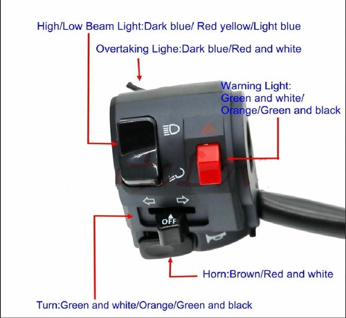 7/8" 22mm 10A Motorcycle Horn~Turn Signal~Lights+Fog~Start~Kill Switch - Picture 2 of 5