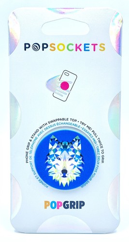 PopSockets Geo Wolf Spirit Animal Swappable Top PopSocket Pop Socket PopGrip - Picture 1 of 3