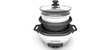 Rice Cooker Steamer 6 Cup 2 In 1 Versatility Cook Steam Vegetables Non Stick Pot
