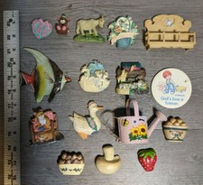 Vintage Lot of 16 Kitchen Refrigerator Magnet...