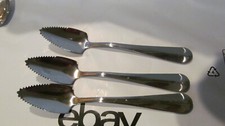 Set of 3 Polished QUALITY Stainless Steel Grapefruit Spoons, Enjoy Grapefruit