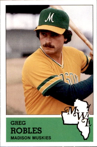 1983 Madison Muskies Fritsch 22 Greg Robles San Jose California CA Baseball Card