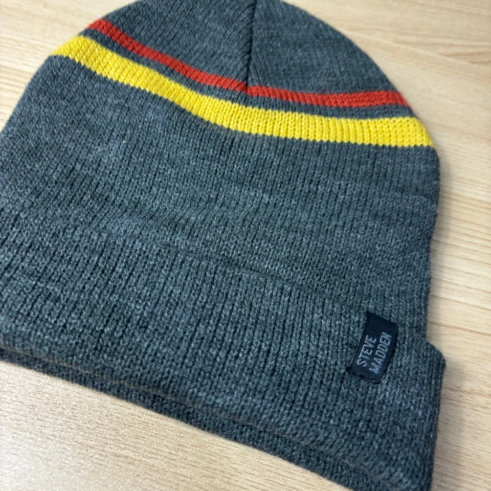 Steve Madden Sombrero Gorro Invierno Gorra Talla Única Gris Tejido Ligero Foto 2 de 4