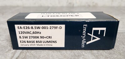 OPEN BOX Emery Allen E26 Base 850 Lumens