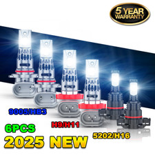 For Jeep Grand Cherokee 2011 2012 2013 Led Headlights Bulbs Fog Lights Qty 6