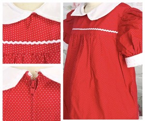 white collar red dress