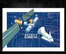 Antigua 1992 - Space - Souvenir Stamp Sheet - Scott #1636 - MNH